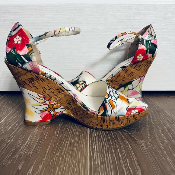 Nine West Floral Wedge Sandal - Picture 2 of 4